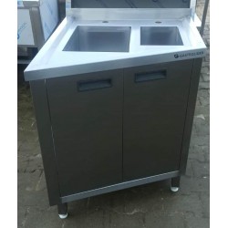 Zlew skośny 2 komory z...